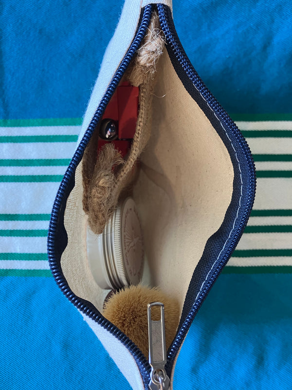 Cotton Ocean Treasure Zip Pouch