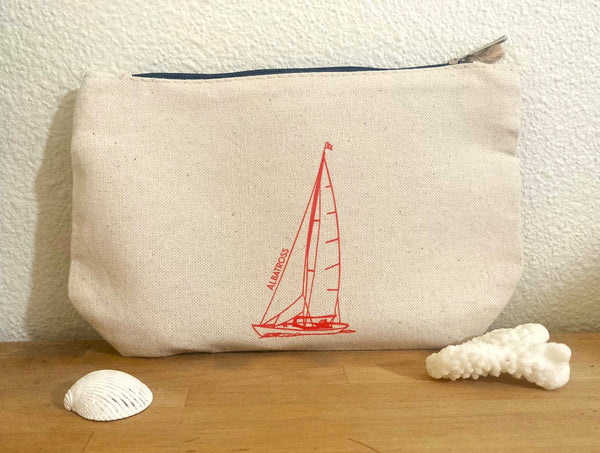 Cotton Ocean Treasure Zip Pouch